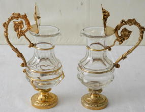 French antique solid silver gilt Baroque Chapel Set
